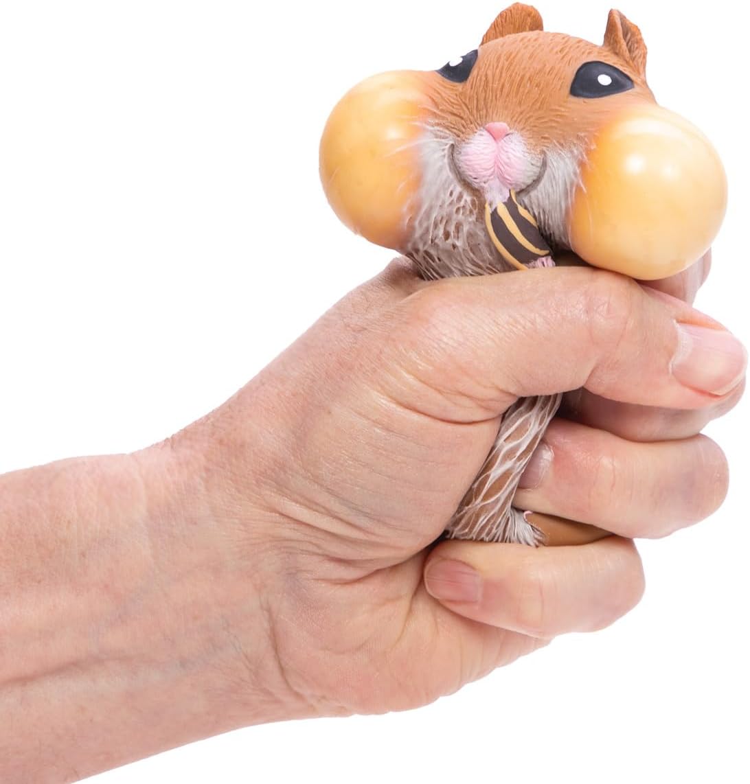 Schylling Chonky Cheeks Hamster - Squishy Squeeze Toy - Color May Vary - Age 3+ (Pack of 1) - Image 6